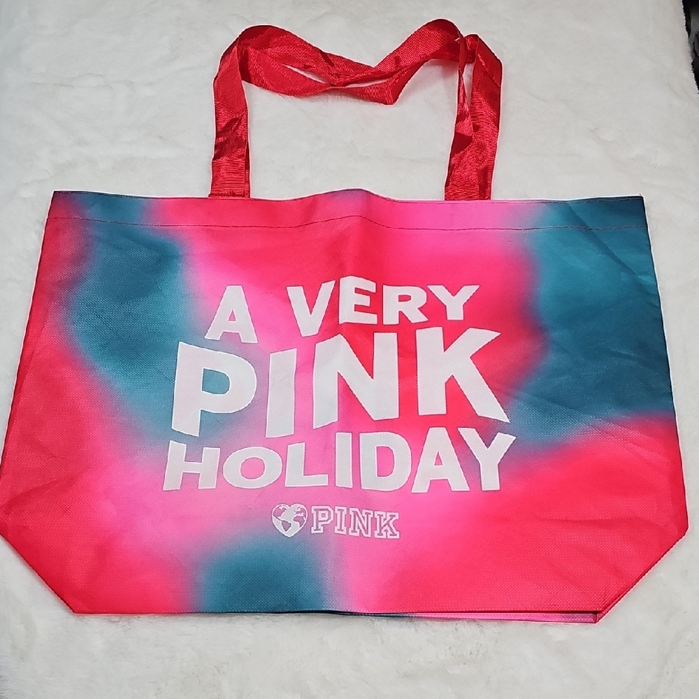 Victoria's Secret Pink A Very Pink Holiday Reuseable Shopping Tote